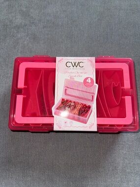 CWC Pink Snack Box Organizer with Dividers - XOXO - Valentines Day Snackle Box
